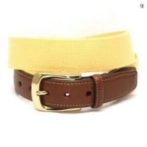 EUROPEAN RIBBED SURCINGLE BELT - YELLOW Sz 44